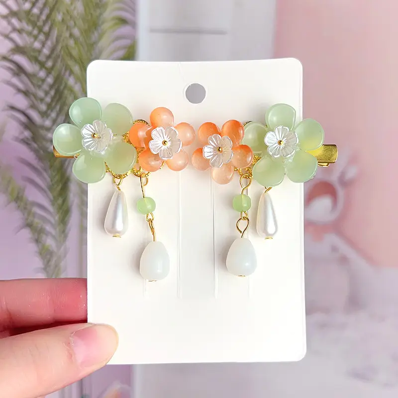 Children's Antique Hairpin with Fairy Tassel Bow - Image 17