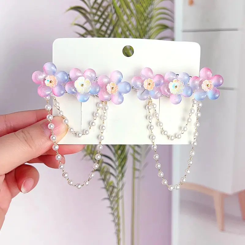Children's Antique Hairpin with Fairy Tassel Bow - Image 8