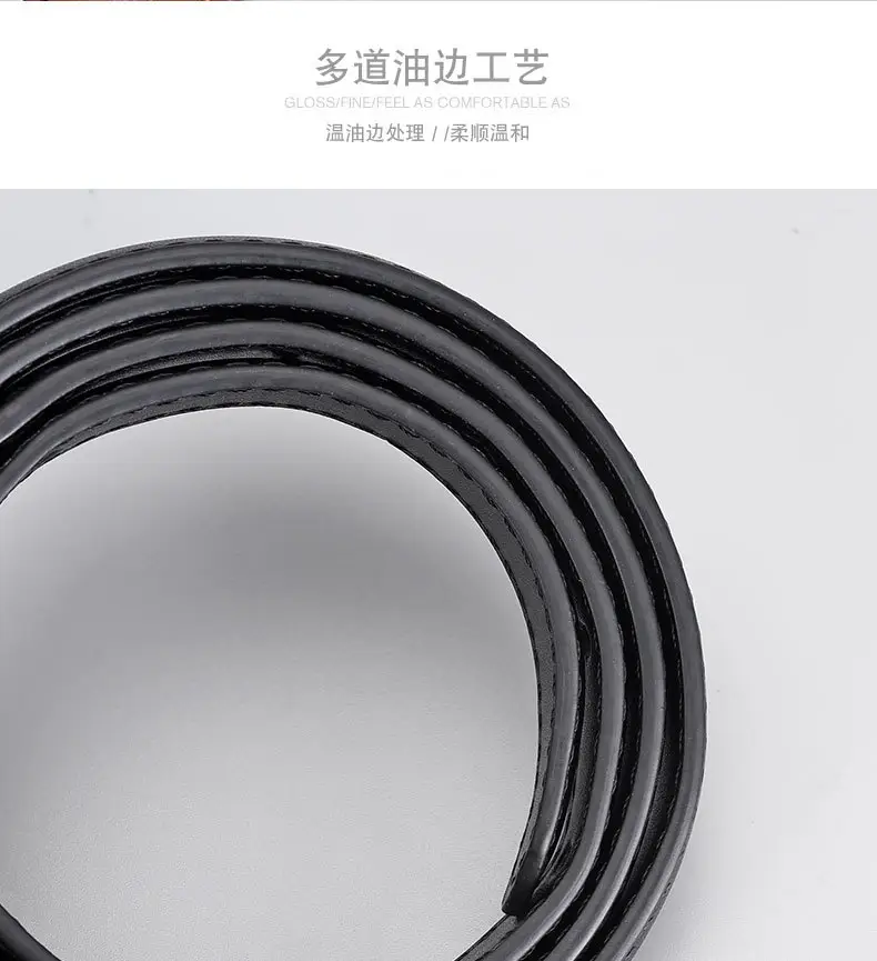 Women Genuine Leather Gold Chain Belt Pastoral Style Waist-Cinching — feature 15