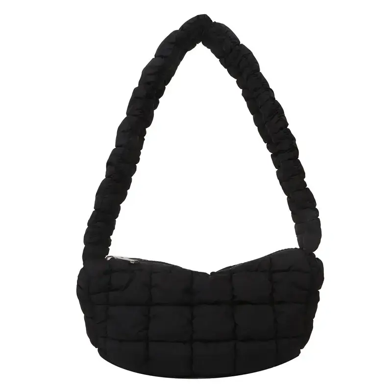 Pink Cotton Shoulder Bag for Women 2024 Winter - Image 13