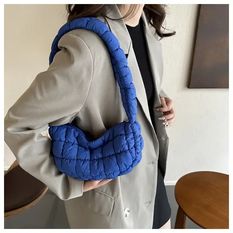 Pink Cotton Shoulder Bag for Women 2024 Winter — feature 10