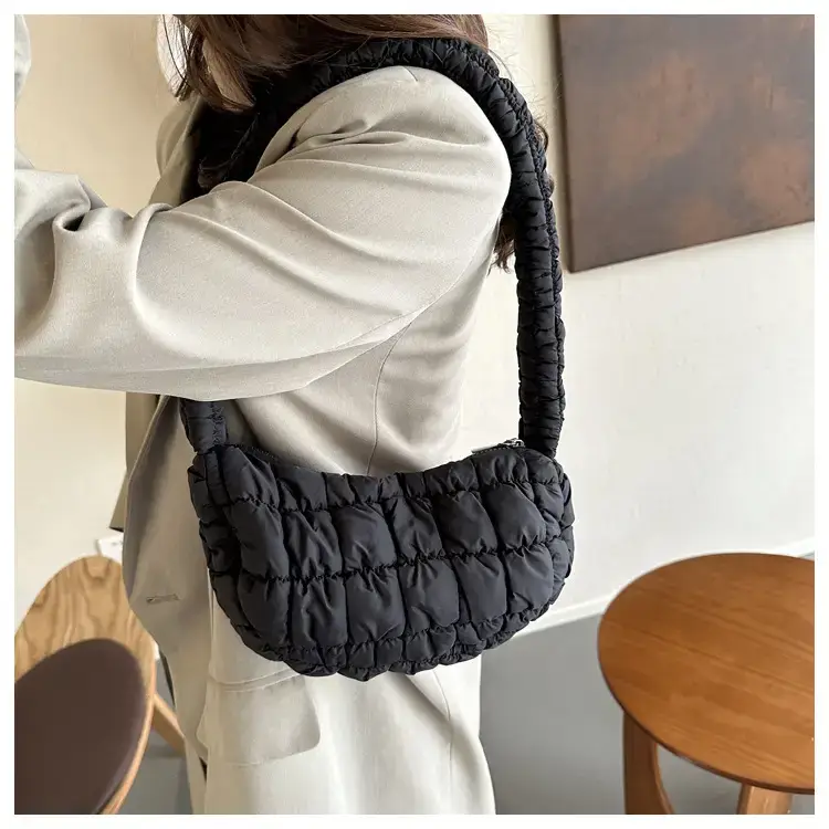 Pink Cotton Shoulder Bag for Women 2024 Winter — feature 12