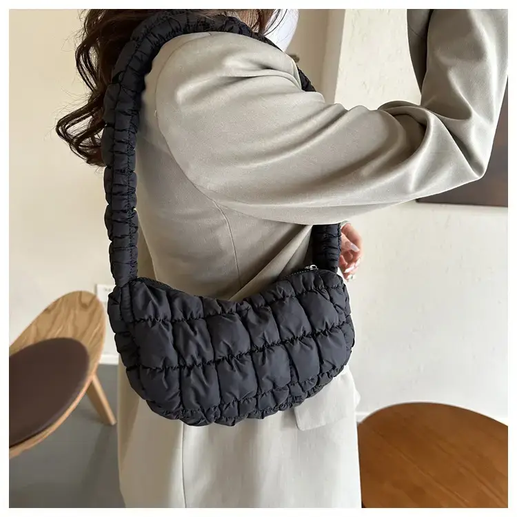Pink Cotton Shoulder Bag for Women 2024 Winter — feature 13