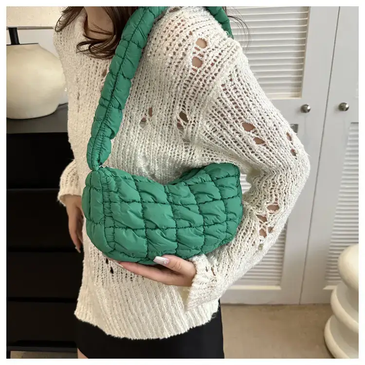 Pink Cotton Shoulder Bag for Women 2024 Winter — feature 14