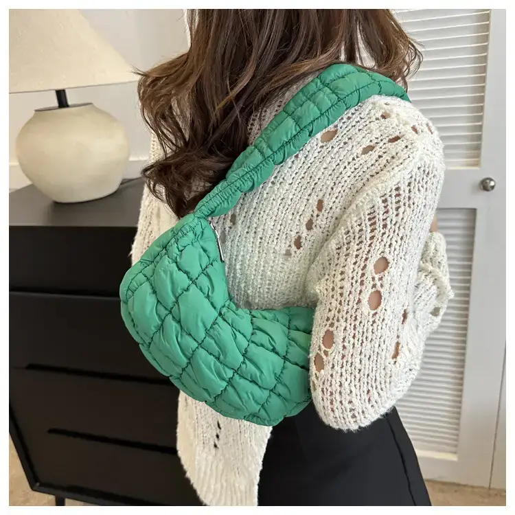 Pink Cotton Shoulder Bag for Women 2024 Winter — feature 15