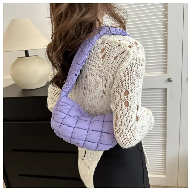 Pink Cotton Shoulder Bag for Women 2024 Winter — feature 16