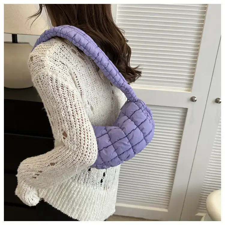 Pink Cotton Shoulder Bag for Women 2024 Winter — feature 17