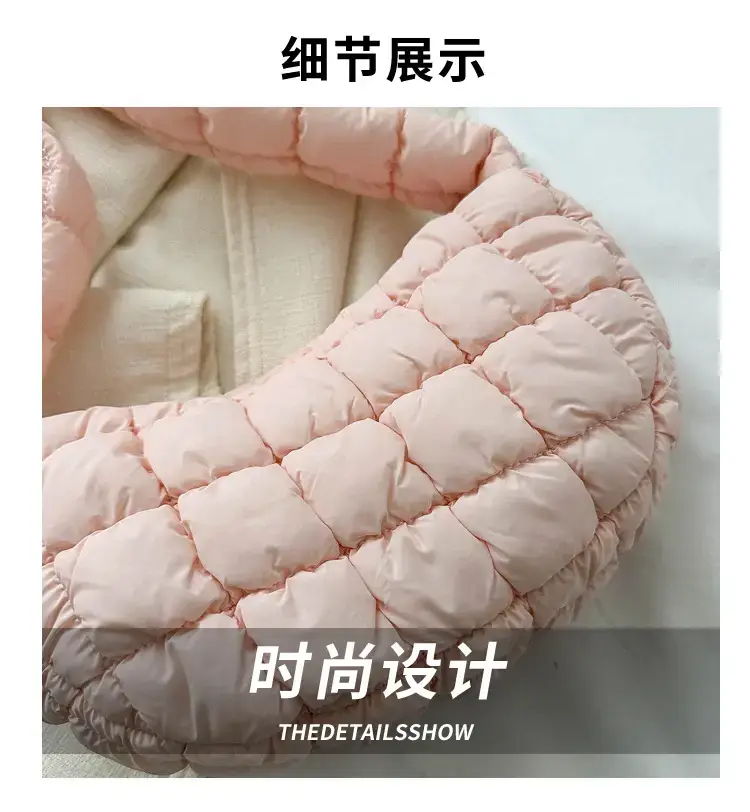 Pink Cotton Shoulder Bag for Women 2024 Winter — feature 2