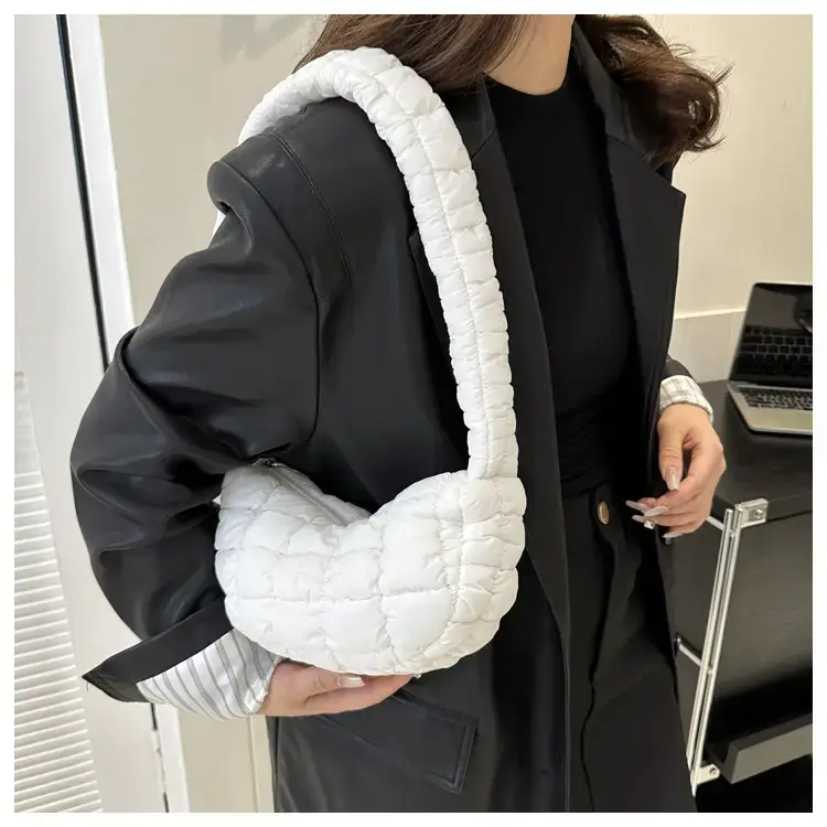 Pink Cotton Shoulder Bag for Women 2024 Winter — feature 25