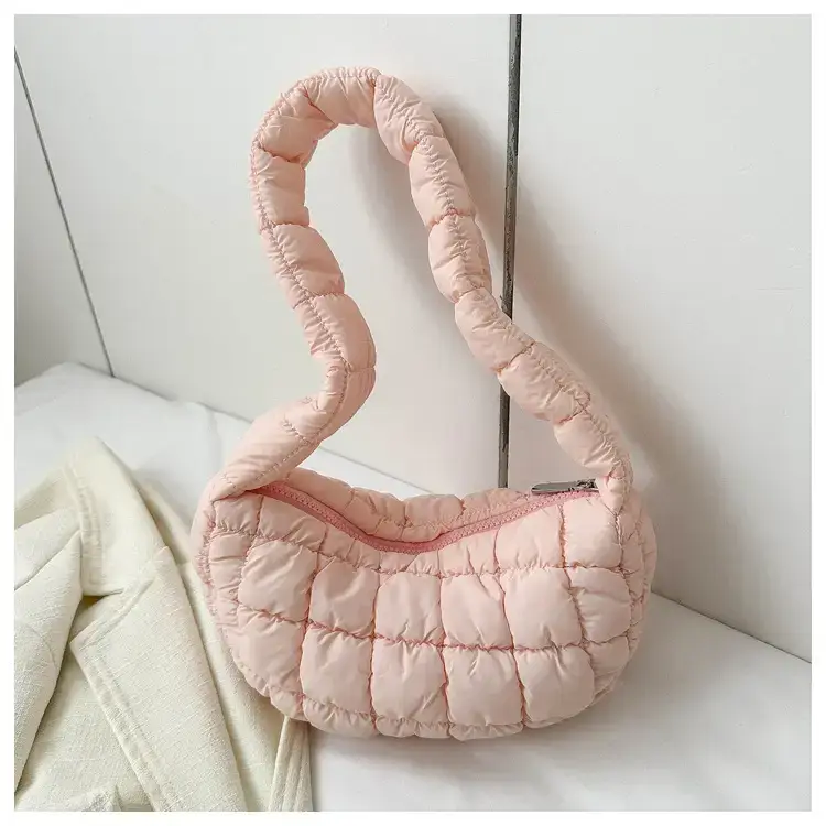 Pink Cotton Shoulder Bag for Women 2024 Winter — feature 27