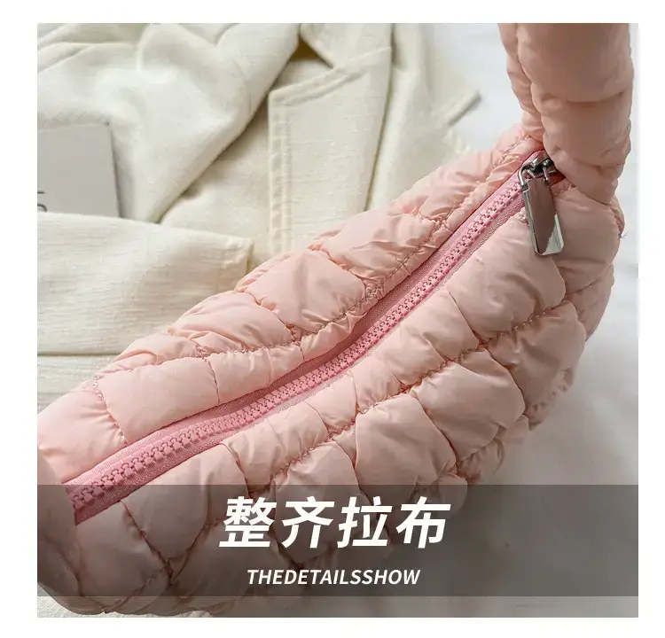 Pink Cotton Shoulder Bag for Women 2024 Winter — feature 4