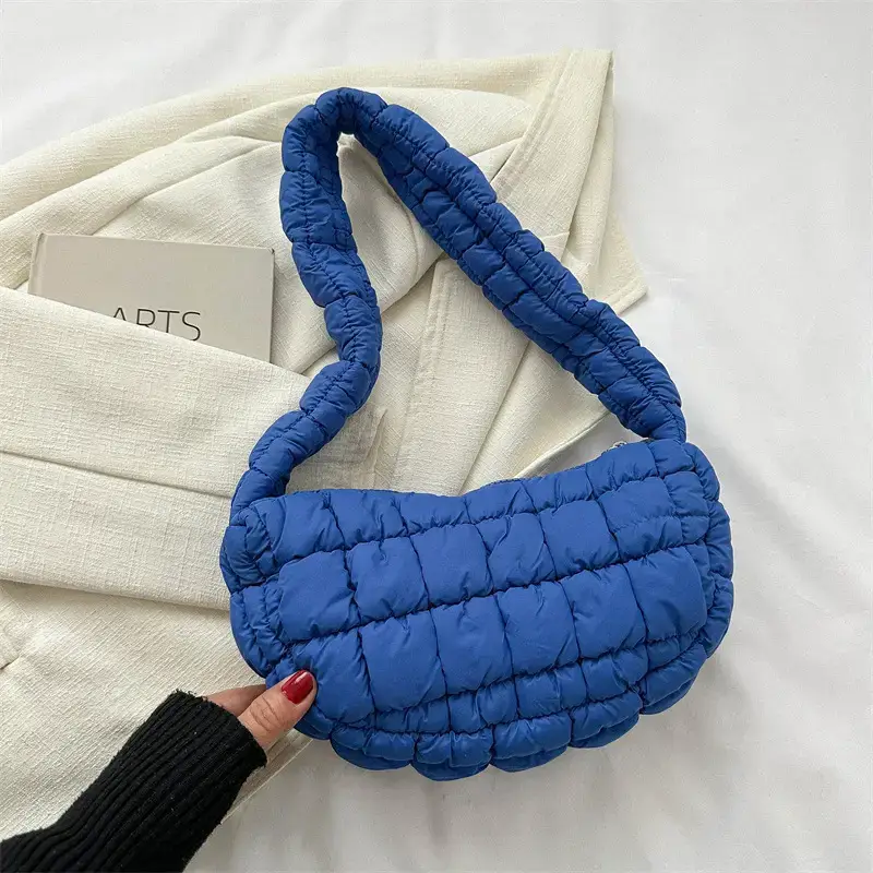 Pink Cotton Shoulder Bag for Women 2024 Winter - Image 3