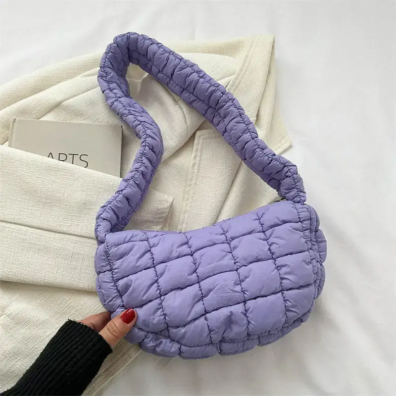 Pink Cotton Shoulder Bag for Women 2024 Winter - Image 4