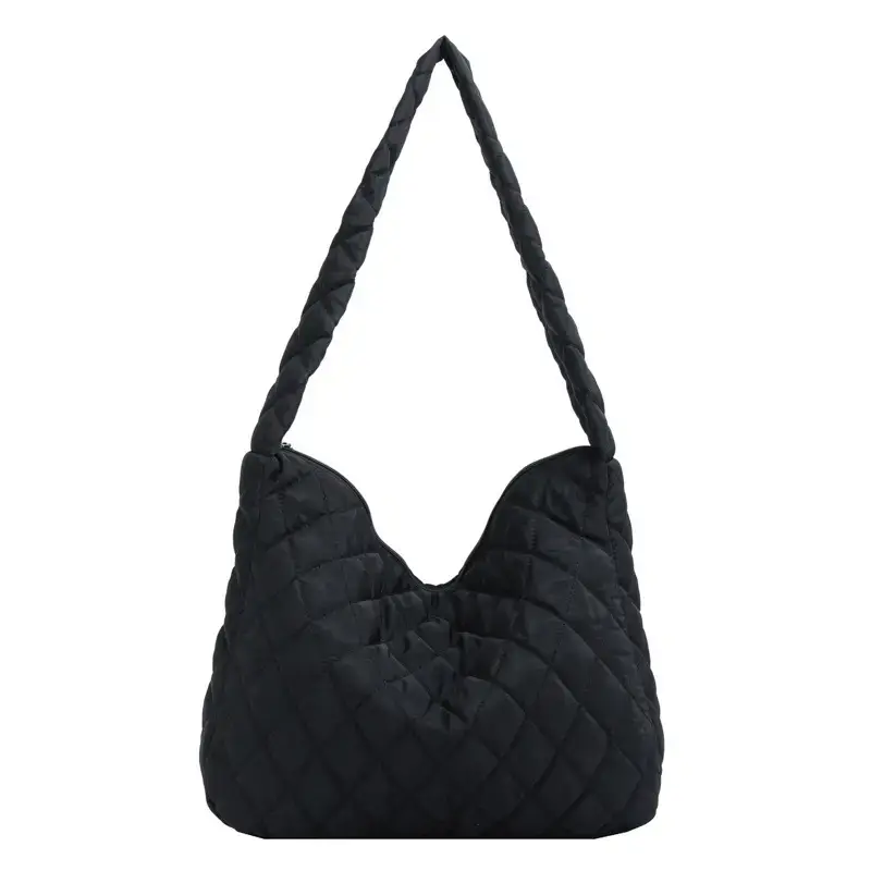 Yellow Quilted Shoulder Bag for Women 2024 Winter - Image 10