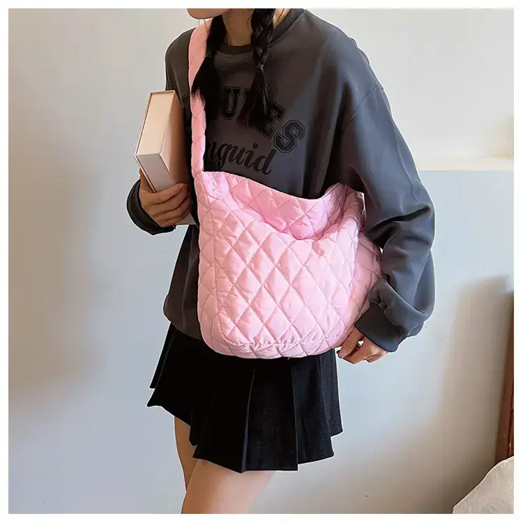 Yellow Quilted Shoulder Bag for Women 2024 Winter — feature 13