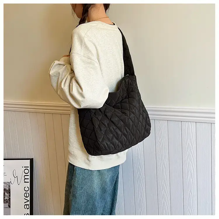 Yellow Quilted Shoulder Bag for Women 2024 Winter — feature 15