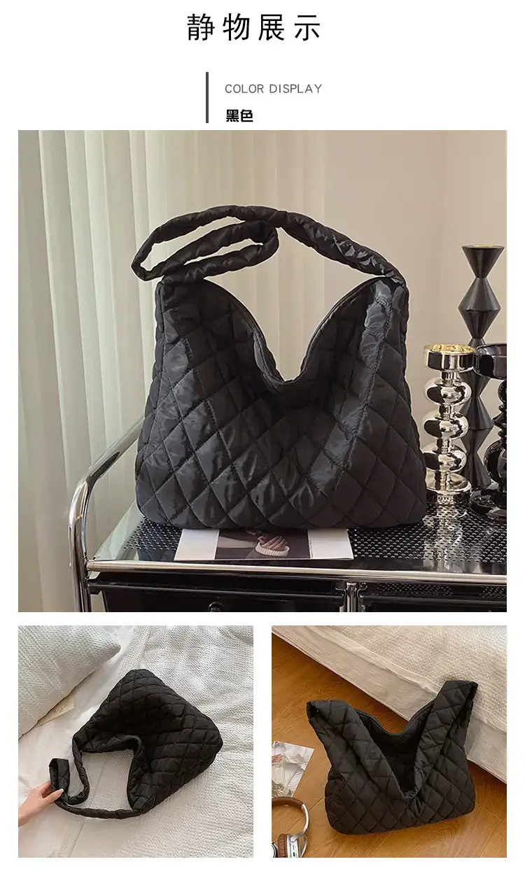 Yellow Quilted Shoulder Bag for Women 2024 Winter — feature 17