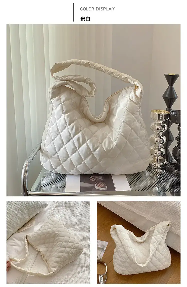 Yellow Quilted Shoulder Bag for Women 2024 Winter — feature 18