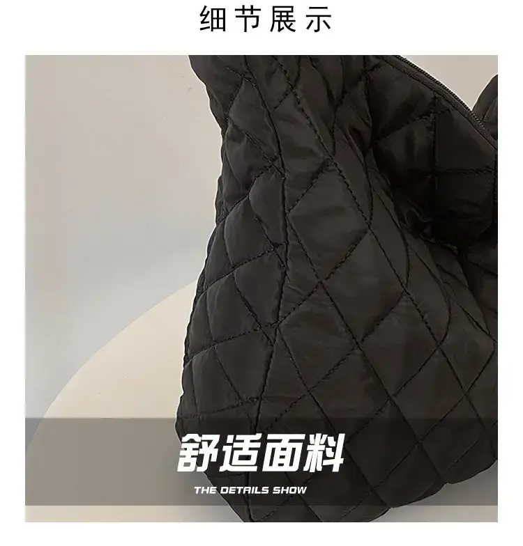 Yellow Quilted Shoulder Bag for Women 2024 Winter — feature 2
