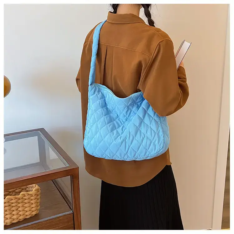 Yellow Quilted Shoulder Bag for Women 2024 Winter — feature 7