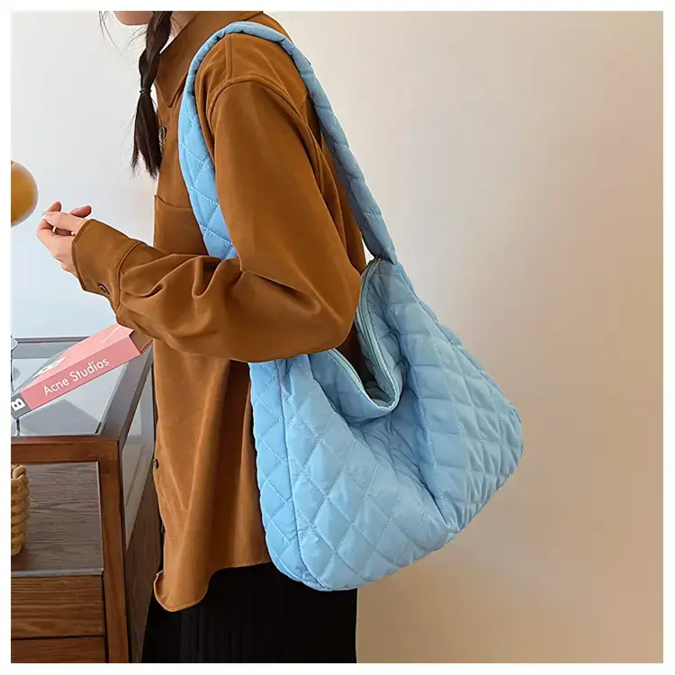 Yellow Quilted Shoulder Bag for Women 2024 Winter — feature 8