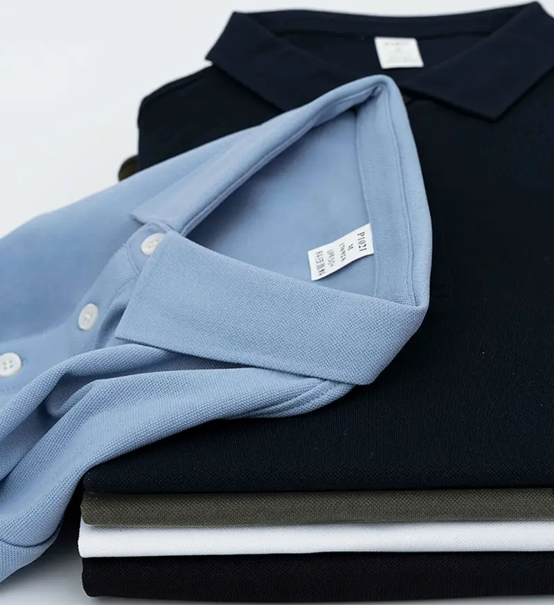 Men Ice-Free Collar T-Shirt Blue — feature 35