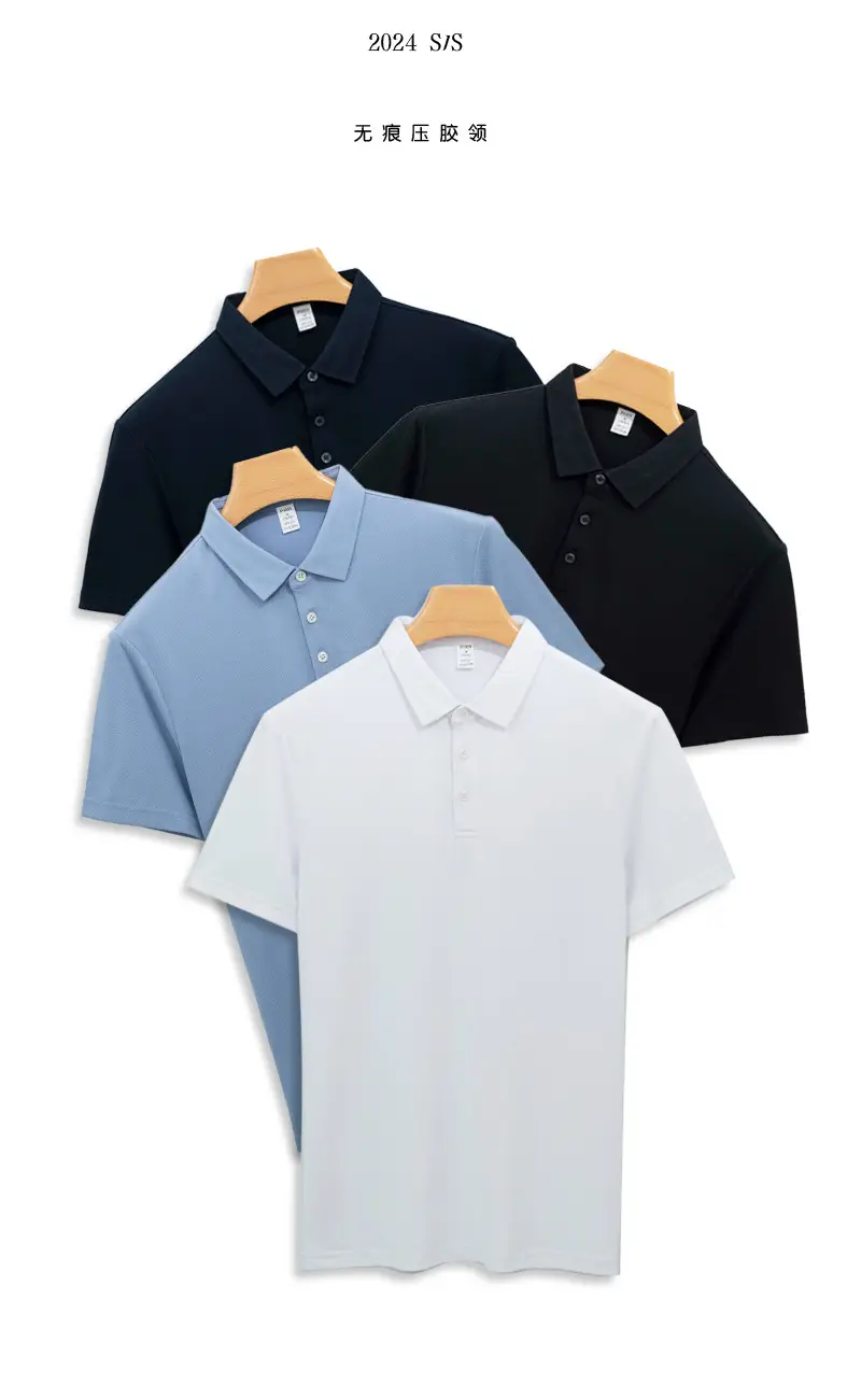Men Ice-Free Collar T-Shirt Blue — feature 45