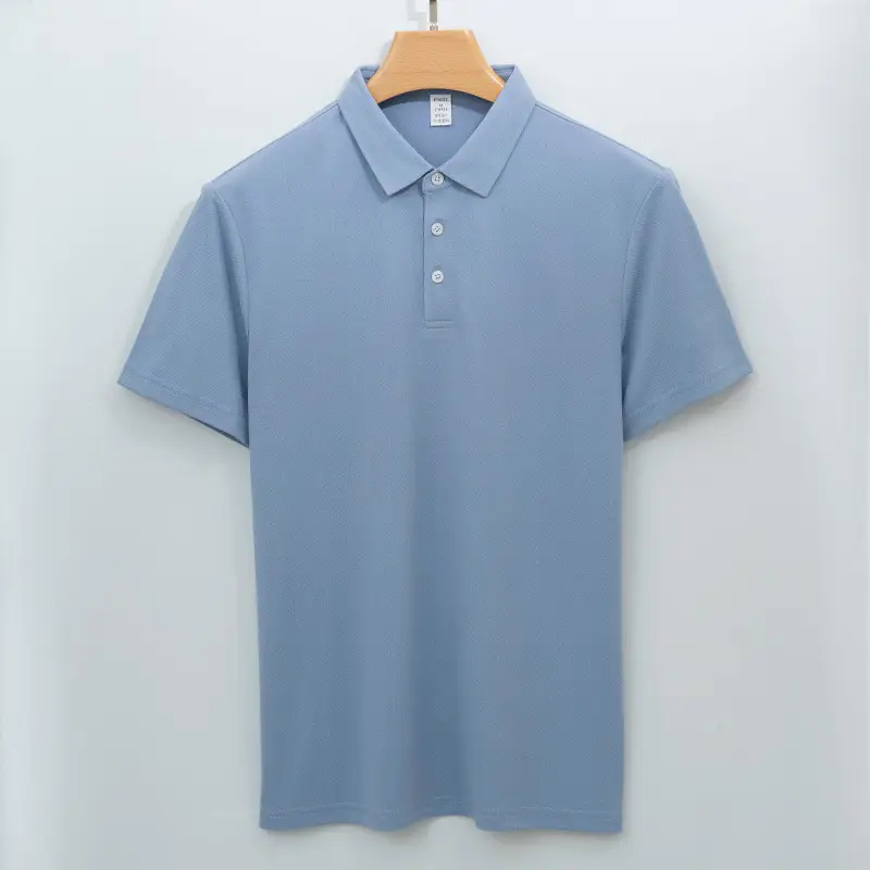 Men Ice-Free Collar T-Shirt Blue - Image 3