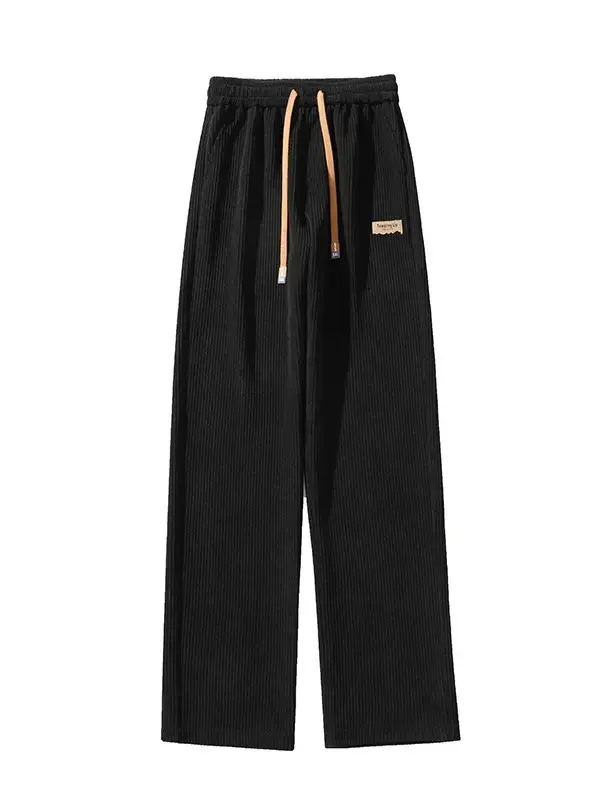 Khaki Fleece Lined Oversize Sweatpants for Boys Winter - Image 8