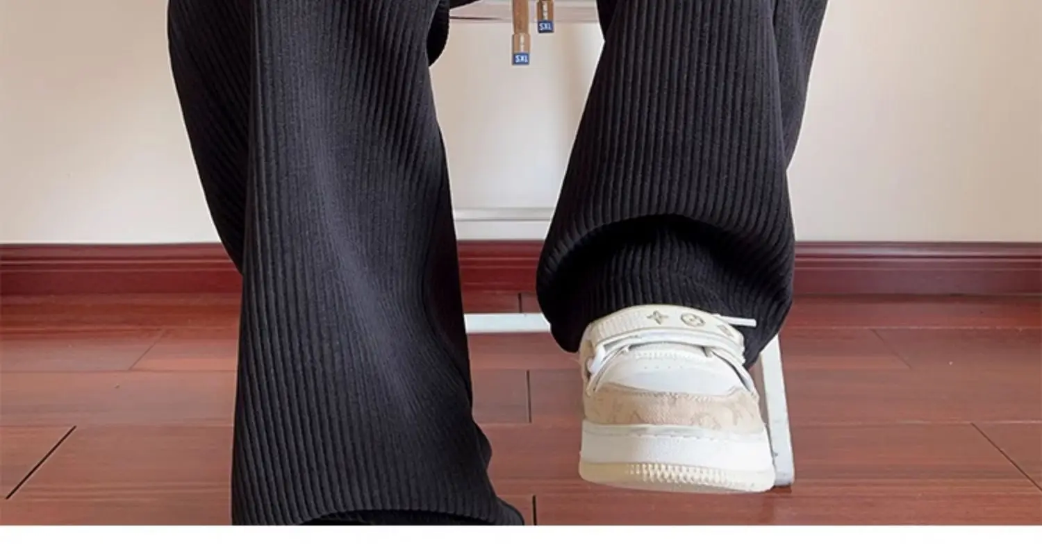 Khaki Fleece Lined Oversize Sweatpants for Boys Winter — feature 30