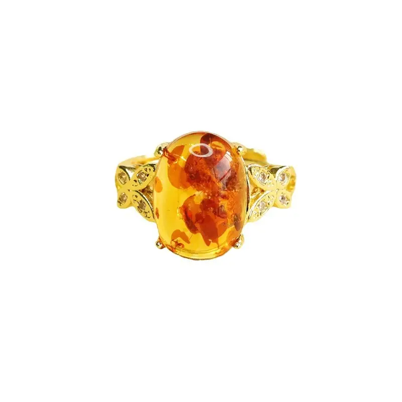 Aiyu Natural Amber Ring for Women - Image 5