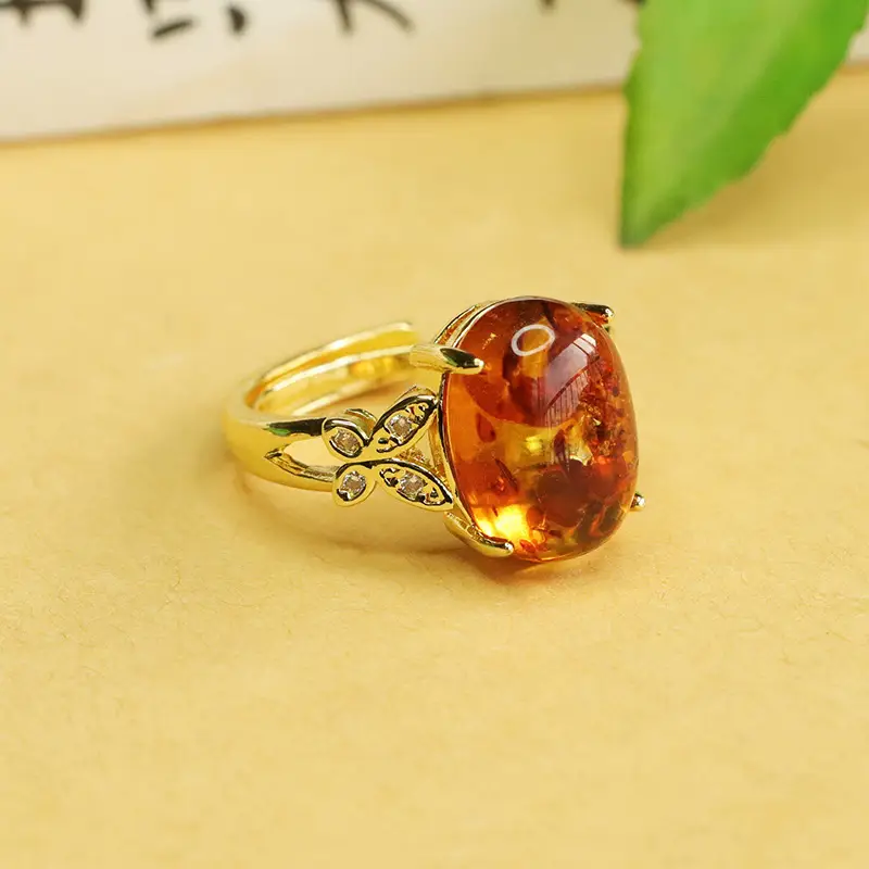 Aiyu Natural Amber Ring for Women — feature 3