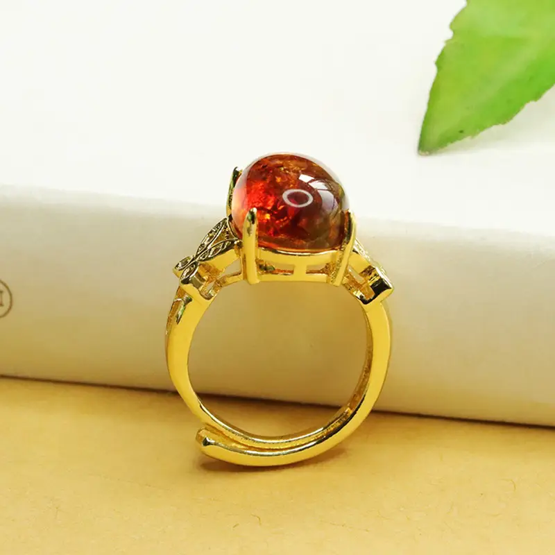 Aiyu Natural Amber Ring for Women — feature 9