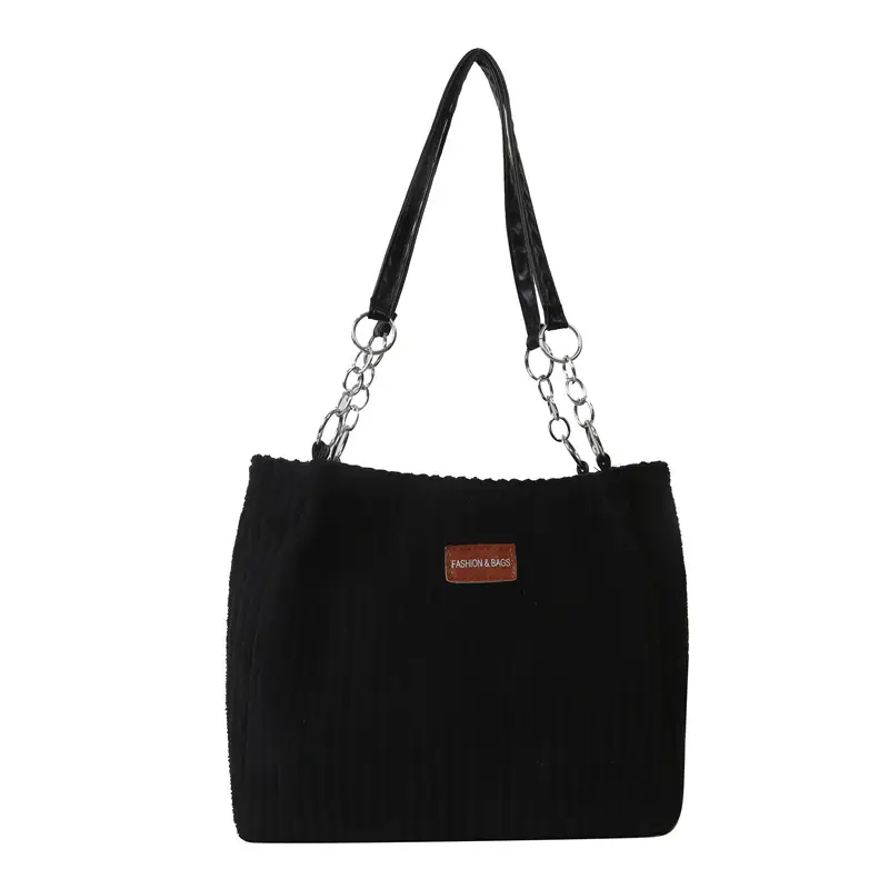 White Velvet Korean Style Shoulder Bag 2023 Winter - Image 9