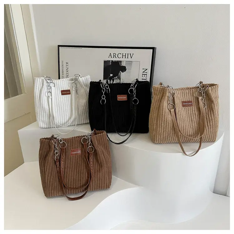 White Velvet Korean Style Shoulder Bag 2023 Winter — feature 25