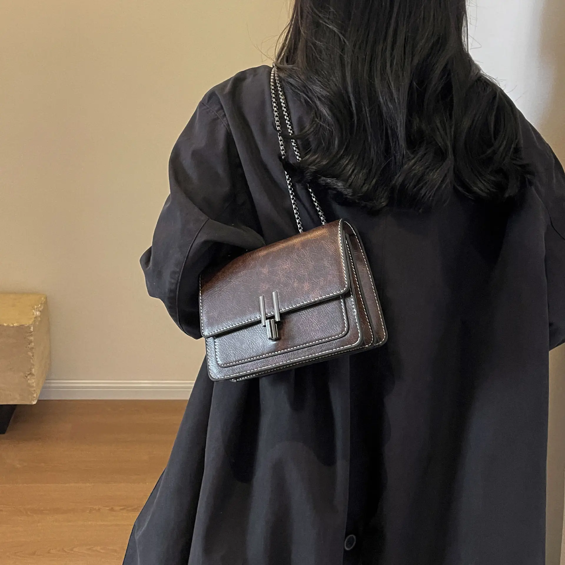 Retro Small Square Bag Women 2020 Fashion - Image 4