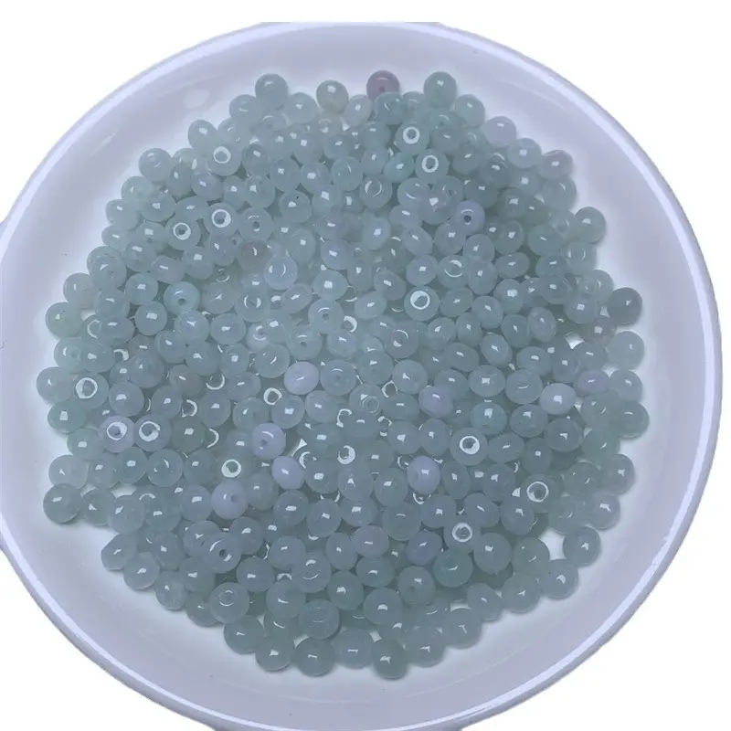 Cyan Ice Glutinous Jade Beads for Craft & Decor - Image 5