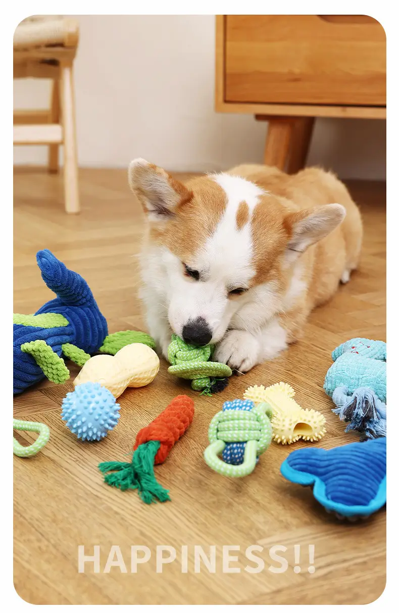 Dog Toy Knot Tug Toy Interactive Pull Bite Rope Molar Large and Medium Small Dog Wool Bite Resistant Rope Knob — feature 13