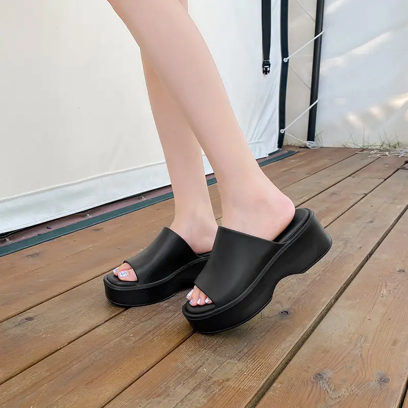Women's Eva Platform Slippers for Outdoor Wear, One-Strap Style, Trendy Ins-Style, Comfortable Thong Sandals, Birkenstock-Style, Summer - Image 5