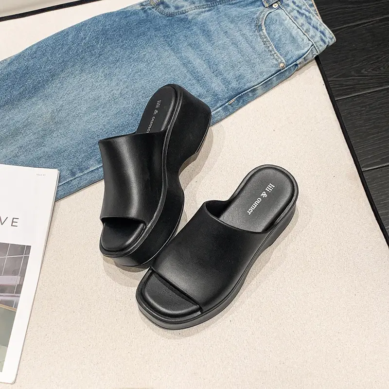 Women's Eva Platform Slippers for Outdoor Wear, One-Strap Style, Trendy Ins-Style, Comfortable Thong Sandals, Birkenstock-Style, Summer - Image 6