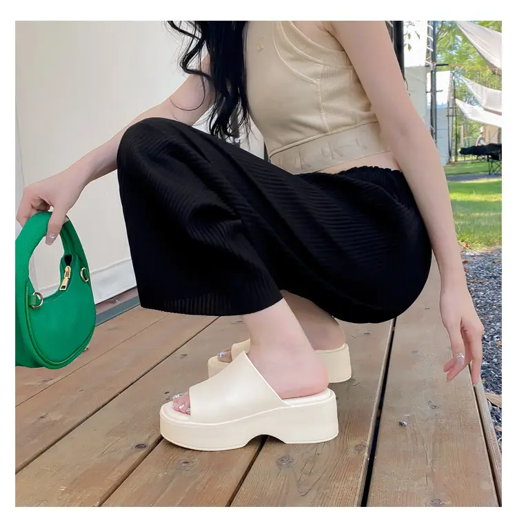 Women's Eva Platform Slippers for Outdoor Wear, One-Strap Style, Trendy Ins-Style, Comfortable Thong Sandals, Birkenstock-Style, Summer — feature 12