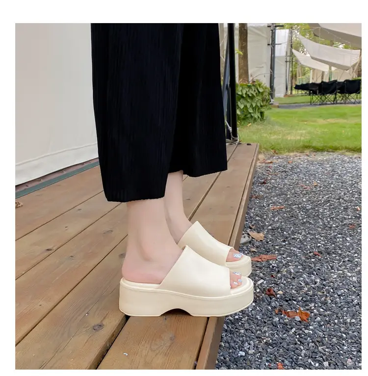 Women's Eva Platform Slippers for Outdoor Wear, One-Strap Style, Trendy Ins-Style, Comfortable Thong Sandals, Birkenstock-Style, Summer — feature 13