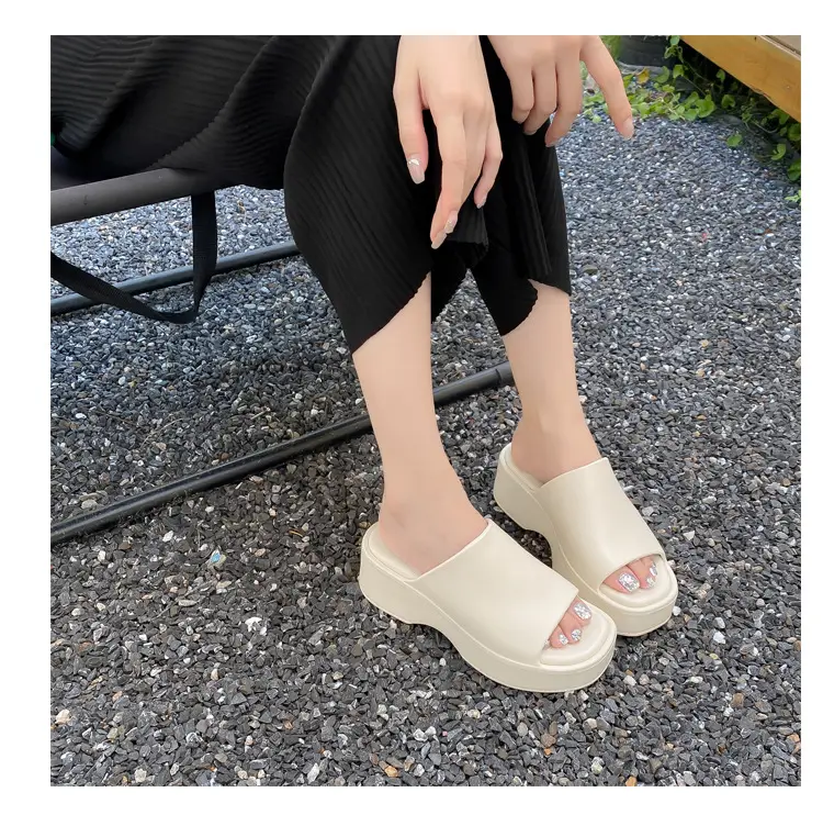 Women's Eva Platform Slippers for Outdoor Wear, One-Strap Style, Trendy Ins-Style, Comfortable Thong Sandals, Birkenstock-Style, Summer — feature 17