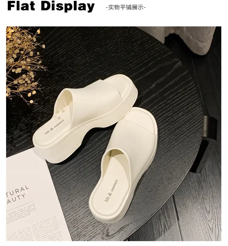 Women's Eva Platform Slippers for Outdoor Wear, One-Strap Style, Trendy Ins-Style, Comfortable Thong Sandals, Birkenstock-Style, Summer — feature 31