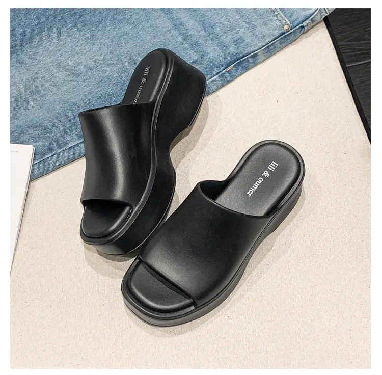 Women's Eva Platform Slippers for Outdoor Wear, One-Strap Style, Trendy Ins-Style, Comfortable Thong Sandals, Birkenstock-Style, Summer — feature 35