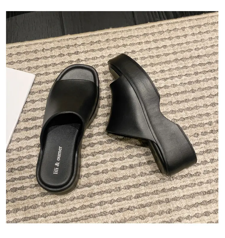 Women's Eva Platform Slippers for Outdoor Wear, One-Strap Style, Trendy Ins-Style, Comfortable Thong Sandals, Birkenstock-Style, Summer — feature 36