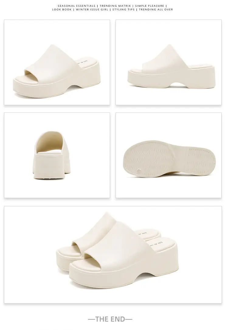 Women's Eva Platform Slippers for Outdoor Wear, One-Strap Style, Trendy Ins-Style, Comfortable Thong Sandals, Birkenstock-Style, Summer — feature 38