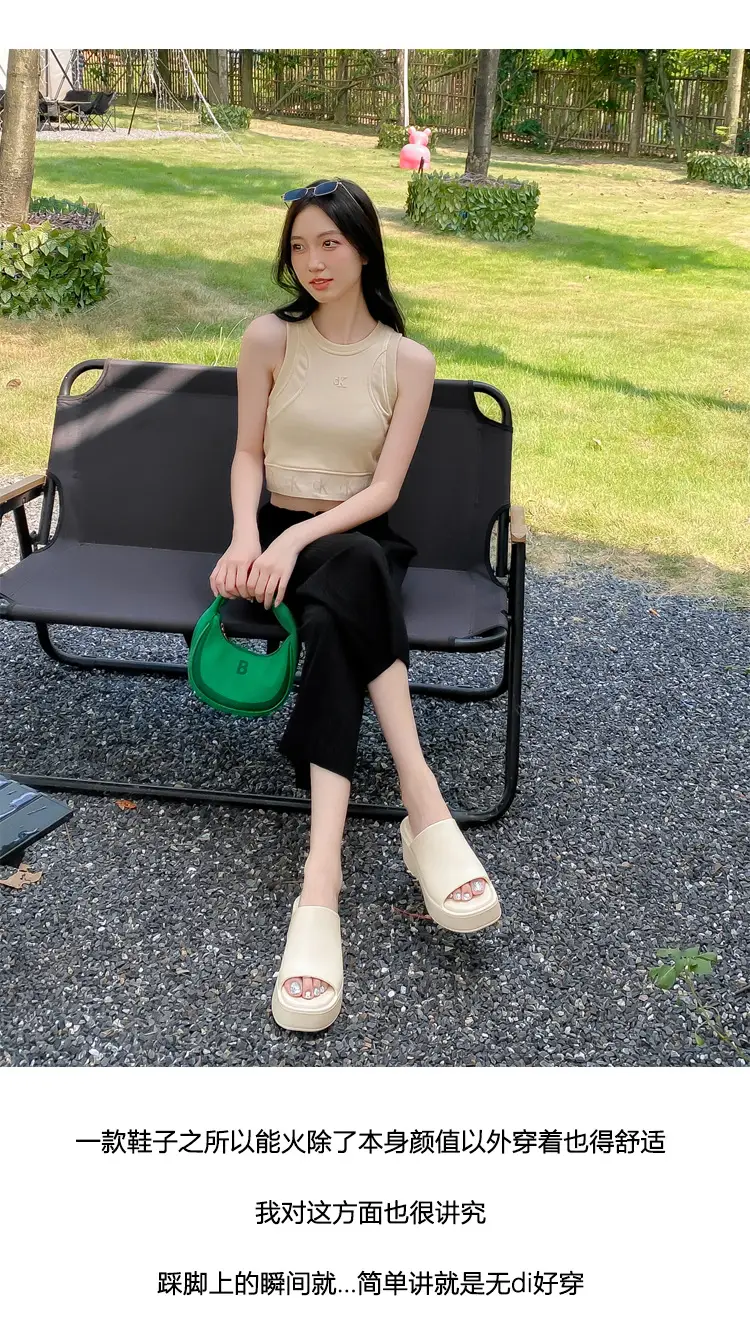 Women's Eva Platform Slippers for Outdoor Wear, One-Strap Style, Trendy Ins-Style, Comfortable Thong Sandals, Birkenstock-Style, Summer — feature 6