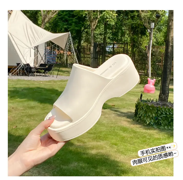 Women's Eva Platform Slippers for Outdoor Wear, One-Strap Style, Trendy Ins-Style, Comfortable Thong Sandals, Birkenstock-Style, Summer — feature 7