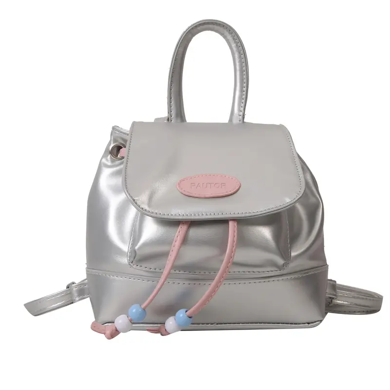 Faux Leather Retro Shoulder Bag with Doll Accent - Image 10